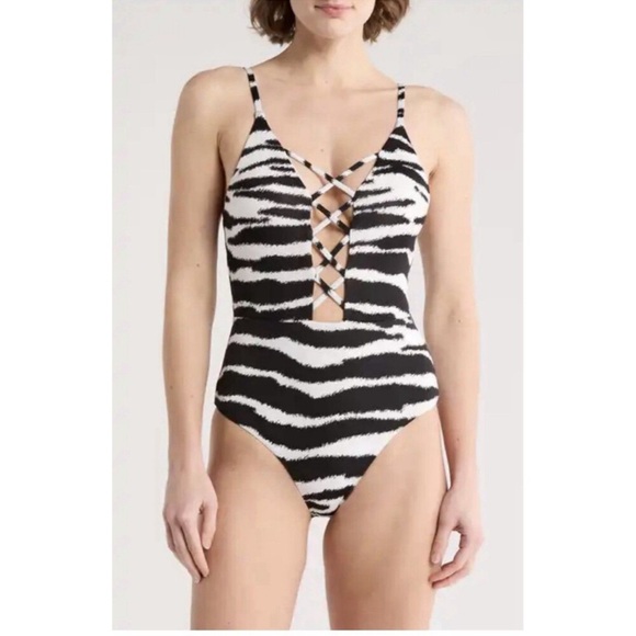 Dippin' Daisy's Other - NWT Dippin’ Daisy’s One Bliss Zebra Print One Piece Bathing Suit Size S Swimwear